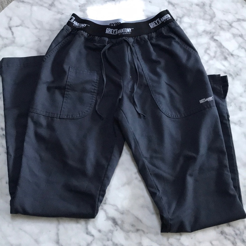 Gray Flare Leg Scrub Bottoms Only